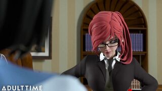 ADULT TIME - Animated Sex University College Girl Demonstrates her Erotic Prowess on Stepdaddy's Dick