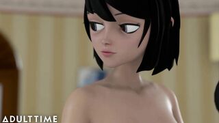 ADULT TIME - Animated Sex University College Girl Demonstrates her Erotic Prowess on Stepdaddy's Dick