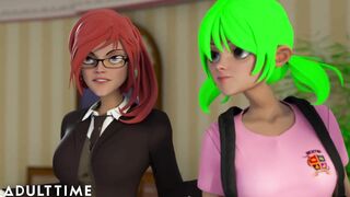 ADULT TIME - Animated Sex University College Girl Demonstrates her Erotic Prowess on Stepdaddy's Dick
