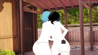 Dragon Ball - Maron and Videl lesbo adventure and Maron