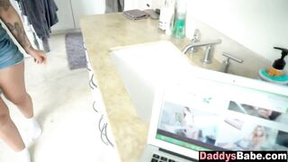 Step Daughter watches porn with her stepdad