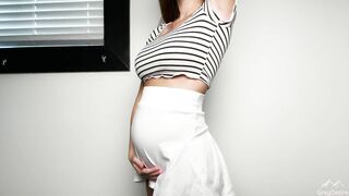 Pregnant Hottie does a Strip Tease for you (trailer) - GreyDesire69