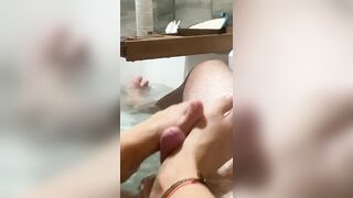 I made him Cum with just my little Feetsies!