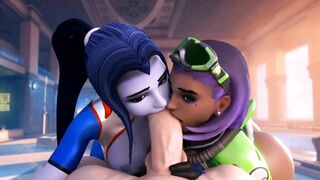 Overwatch Screwed Compilation Anime Uncensored / Widowmaker with a Pretty Body Loves Rough Fucking