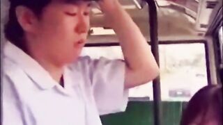 Outside Bus Hand Job