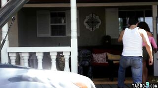 Thin barely legal Isabella Nice asking her moms boyfriend to fix