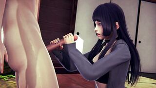 3D Cartoon: ROUGHLY PLOWED! Hinata (Naruto)