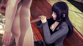 3D Cartoon: ROUGHLY PLOWED! Hinata (Naruto)