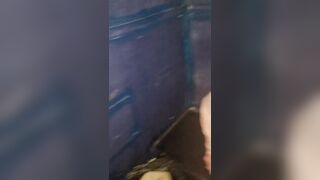 Bimbo Ex-Ex-Wife Banged! by Panty Wearing Stranger into Adult Theater Creampie Masturbation