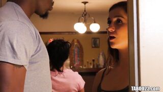 Blind Kasey Warner tastes a Black Cock