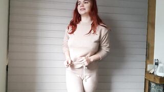 Sweet talk pee desperation while smoking and pee inside pants