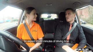 Real euro publically fuck after driving test
