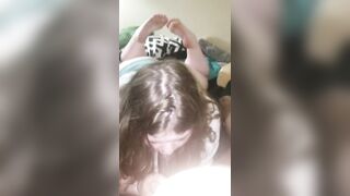 Adorable Huge Boobs 19 YEAR OLDER with a Huge ASS sucks BBC