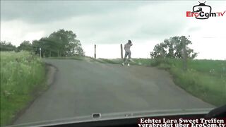 German young hitchiker black 18 pick up and public banged!