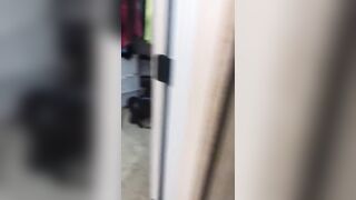 Topless PAWG Ex-Wife in G-String Cleaning Bathtub