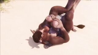 Furry Cow Milks him (Wildlife Game)