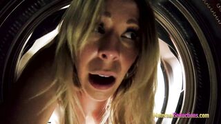 Step Mom is Stuck inside the Dryer and Screwed by