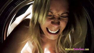 Step Mom is Stuck inside the Dryer and Screwed by