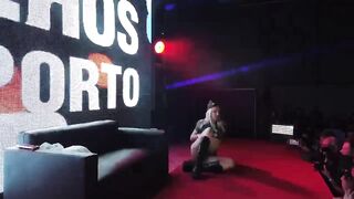 Stripping to nailed on stage in Portugal