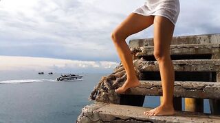 Outdoor NO PANTIES # Fishing without Panties among Fishermen