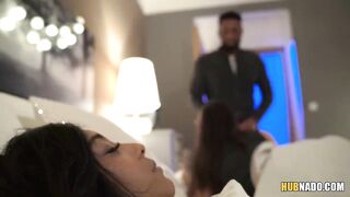 Interracial three way Sofia Lee, Yves Morgan & Asia Rae