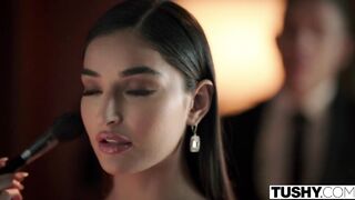 TUSHY Sultry Actress Emily gets DPed by her two co-stars