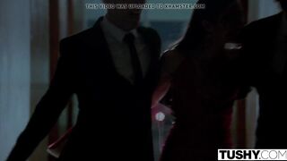 TUSHY Sultry Actress Emily gets DPed by her two co-stars