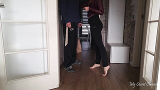 Turned On mom into Yoga Leggings has no Cash to Pay