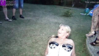 Used crazy at a garden party by the female and