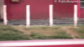 Insane OUTDOORS gang bang sex in the street PART 3
