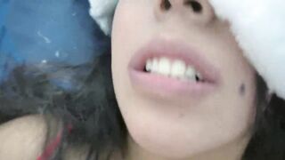 pervy stepdad finds her xmas gift on bed. He fucks her barely legal