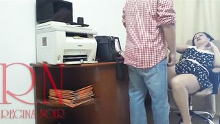 SPY CAMERA IN OFFICE. Lady Boss and Employee. Twat Lick. 2