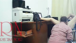 SPY CAMERA IN OFFICE. Lady Boss and Employee. Twat Lick. 2