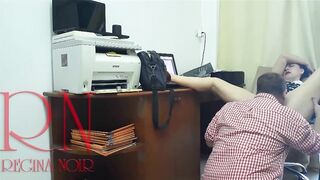 SPY CAMERA IN OFFICE. Lady Boss and Employee. Twat Lick. 2