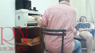 SPY CAMERA IN OFFICE. Lady Boss and Employee. Twat Lick. 2