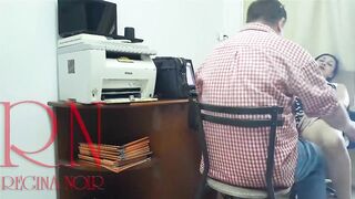 SPY CAMERA IN OFFICE. Lady Boss and Employee. Twat Lick. 2