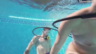 Candy and Lizzy boned Mike underwater