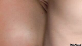 Tied blonde banged deep inside her butt
