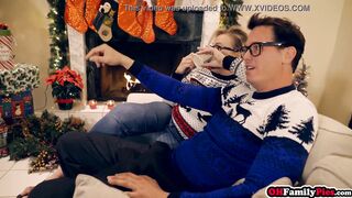 Slim 19 year old stepsister Kenzie Reeves gets a long load inside