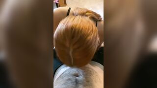 Adorable Red Head Blowing Cock!