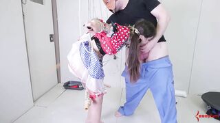 Cosplay Bdsm hot Anally Fuck while Suspended