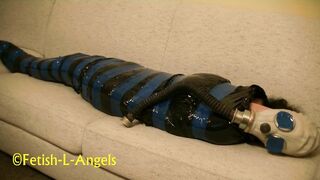 BONDAGE SAFE AND VOLUNTARY !!! Dont Remove PORNHUB.!! Plastic Mummification Sub women into her Free Time