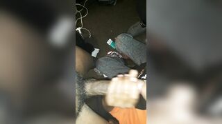 Skinny African 19 Year Old Sucking Off two Dicks bbcs
