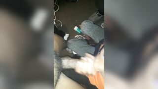Skinny African 19 Year Old Sucking Off two Dicks bbcs