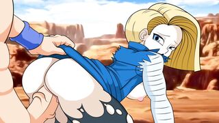 CARTOON DRAGON BALL | GOKU FUCKS ADORABLE ANDROID barely legal
