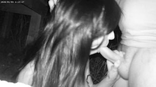 Cheating Slutwife Blows off her Friends Hubby. Night Vision