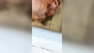 Vulgar Long T&A Blonde offer Shower Bj