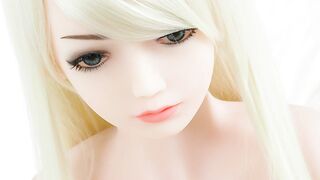 Mini Love Doll has big boobs young Blonde for Cumshot or Deepthroat