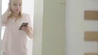 Rebecca Ebony tells the stud she has a one of a kind surprise