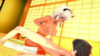 MINOTAUR CHAN LOVES DEVILS PEDICURE AND JERKS OFF a COCK WITH HIS HUGE FOOT : 3D Animated